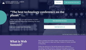 Web Summit-2022 —  крупнейшая европейская техно-конференция | 2022.11.01